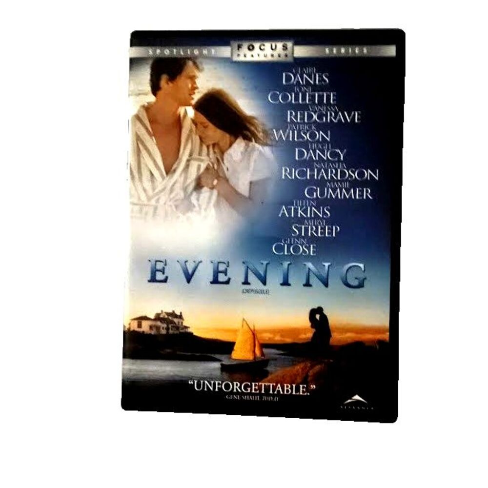 Evening DVD 2007 Movie Drama Vanessa Redgrave Meryl Streep Glenn Close